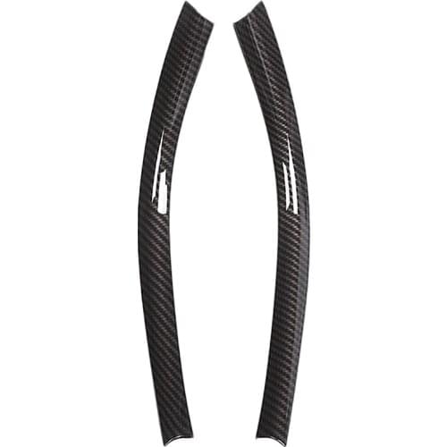 2Pcs Black Chrome Center Console Decoration Strips Trim for Mercedes Benz A/Gla/Cla Class 200 220 260 W176 A180