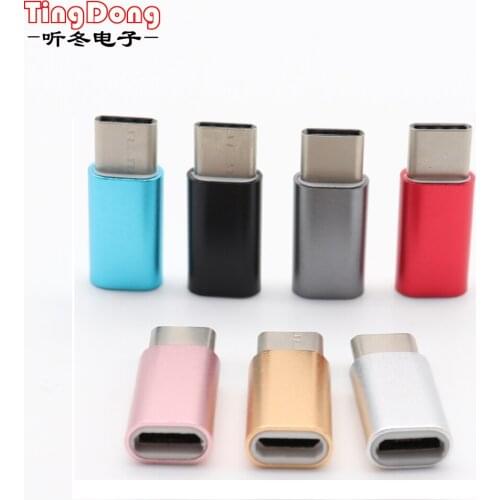 Type-C Male to Micro USB Female Adapter Converter Connector for Xiaomi HuaWei P9 Letv @88 ND998