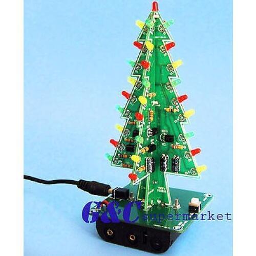 2PCS Christmas Trees LED DIY Kit Red Green Flashing LED diy electronics