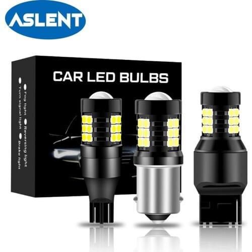 2PCS T15 W16W 1156 3157 7443 W21/5W LED Car Brake Reverse Backup Light for BMW Audi Volvo Toyota Subaru Peugeot Nissan Kia Lada