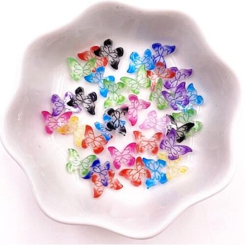 30Pcs 3D Colorful Wheel Crystal Mini Butterfly Flatback Rhinestone Appliques DIY Wedding Scrapbook Nail Art Craft SJ19