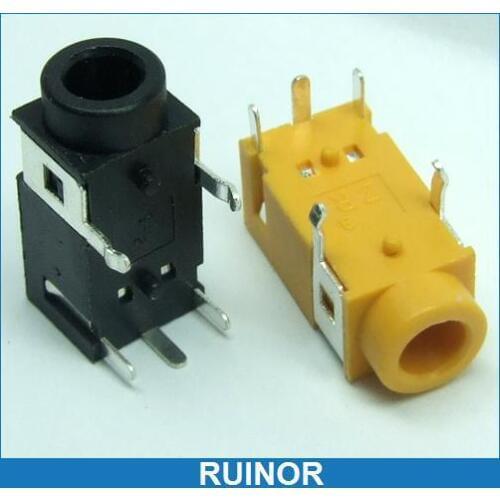 500PCS x 5PIN 3.5mm Headphones 3.5MM Stereo Jack Socket PCB Panel Mount Soldering