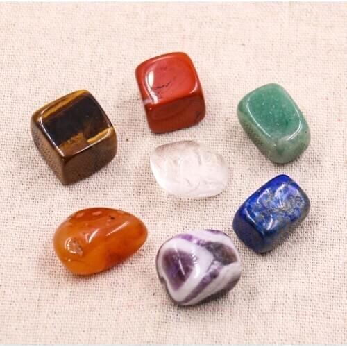 7PCS Chakra Natural Gemstones Healing Crystal Spirituality Holistic Balancing Amethyst Stone Precious Stones Collectibles