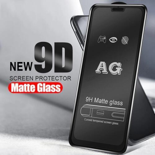 9D Full Glue Matte Tempered Glass For huawei honor 20 10 lite y6 pro y7 t9 prime y5 2019 p smart Z screen protector Frosted Film