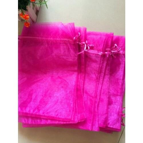 Free Shipping,100pcs/lot Fuchsia 17x23cm,Christmas & Wedding Gift Bags,Jewelry Bags Gift packing Pouches