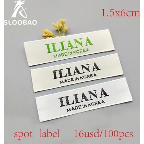 Free Shipping Lead Label MADE IN KOREA Universal Clothes Spot Woven Label