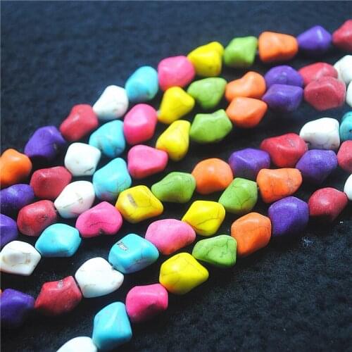 36PCS Turquoise Chips Mix Colors For Women Bracelets Making DIY Jewelry Accessories Hot Beads Good For Your Findings Size 10MM