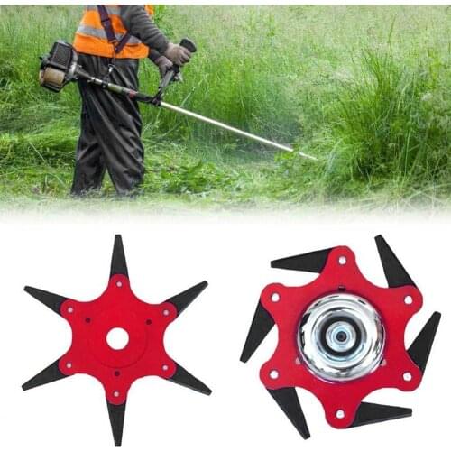 6 Steel Blades Razors 65mm Lawn Mower Grass Eater Trimmer Head Weed Useful Tools Trimmer Parts Head Brush Garden I0M8