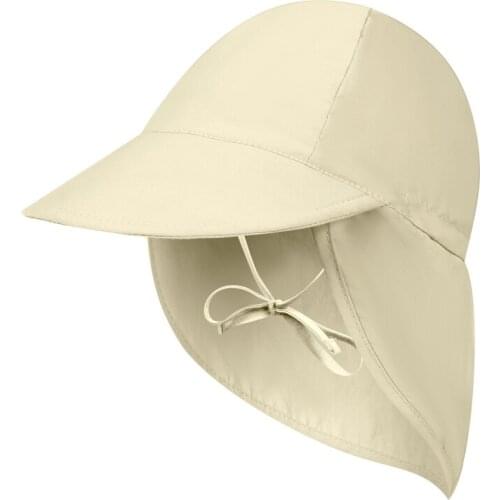 Outdoor Flap Hat Children Lightweight Foldable Adjustable Sunshade Neck Cover Sun Cap With Chin Strap