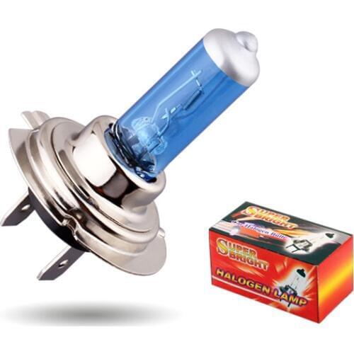 H7 55W 12V Halogen Bulbs Super Xenon White Fog Lights High Power Car Headlight Lamp Car Light Source parking 6000K auto