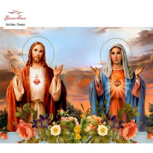 GOLDEN PANNO Diamond Painting Full Square 5D Diy Daimond Embroidery Diamant Mosaic Sale Displasy Broderie Diamant "Religion" 02