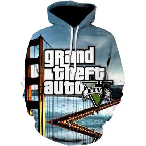 Hot Grand Theft Auto Game Hoodies GTA 5 3D Print Sweatshirt Men Sport Casual Streetwear Fashion hoodie Hip Hop Funny Pullover