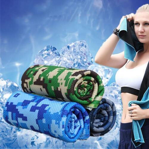 Fashion Camouflage Summer Outdoor Fitness Gym Cool Towel Heatstroke Prevention