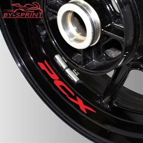 MOTO Logo Stickers For HONDA PCX pcx Motorcycle Decorative Wheel Logo Reflective Waterproof Decal Sticker Multiple Colour