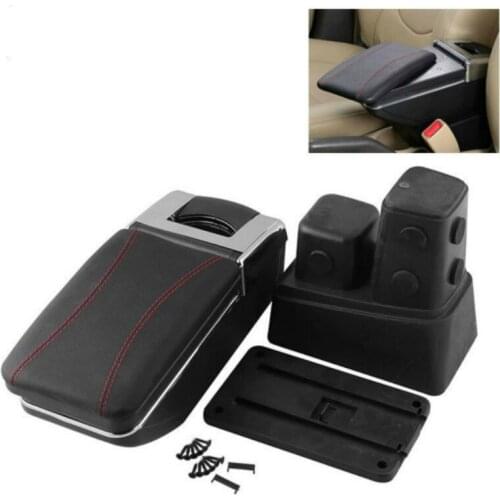 Rotatable Storage Box Center Console Armrest For Honda Fit Jazz 2009-2013 PU