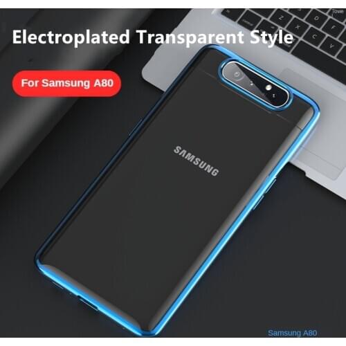 Transparent Lift Mobile Phone Case For Samsung A80 PC Ultra-Thin Smooth GKK Anti-Knock Protective Shell Shockproof Back Cover