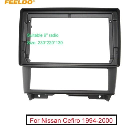 FEELDO Car 2Din Audio Face Plate Fascia Frame For Nissan Cefiro 94-20 9" Big Screen Radio Stereo Panel Dash Mount Refitting Kit