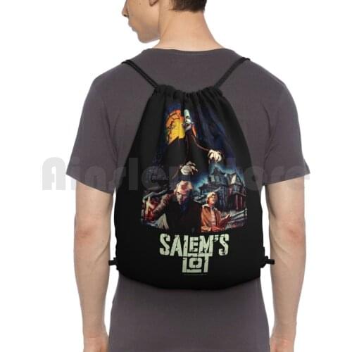 Stephen King-SalemS Lot Backpack Drawstring Bag Riding Climbing Gym Bag Stephen King Salems Lot Vampires Zombies Scary