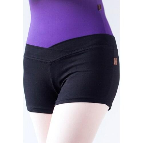 Women Shorts Cotton Ballet Dance Shorts Adult Gym Dance Clothes Hip Hop Ballerina V Waist Black Ballet Brief Sexy Dance Bottoms