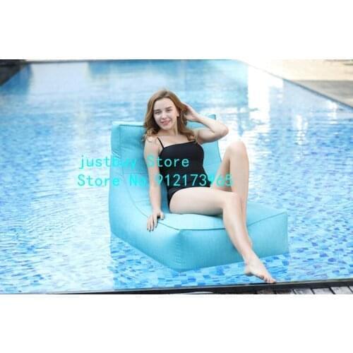 L shape folding floating swimming beanbag chair Hot sales Indoor / Outdoor Giant Pear Teardrop Bean Bag chairs bulk