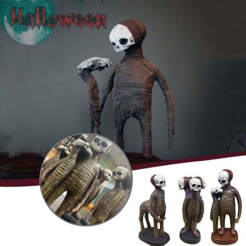 Statue Sculpture Halloween Gothic Mummy Horror Resin Craft Skull Thriller Sammy Gatekeeper Ornament Holiday Home Decoration