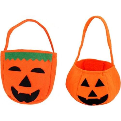 Halloween Gift Bags Stereoscopic Portable Pumpkin Bag Candy Gift Bag Halloween Decorations Holiday Home Party Supplies
