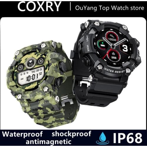 Camouflage Sport Military Smart Watch Men Fitness Tracker Heart Rate Monitor Blood Pressure Measurement Wrist Watches For Men