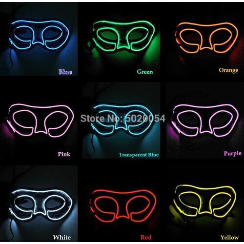 Party Black Lace Luminous Charming Masks Female Sexy Masque Props Lace EL Led illuminated Mask Women Girls Neon Glow Mask Decor