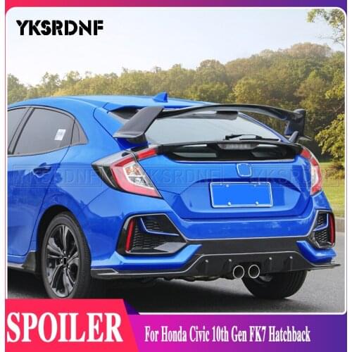 For Honda Civic 2016 2017 2018 2019 2020 10th Gen FK7 Hatchback Rear Spoiler Type-R Style Tuning Roof Wing Trunk Lip Decoration