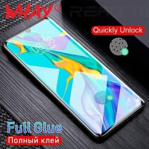 Full Glue Tempered Glass for Huawei Nova 7 P30 P40 Pro Mate 20 30 Pro Phone Screen Protector Glass for Honor 30 Pro Cover Film