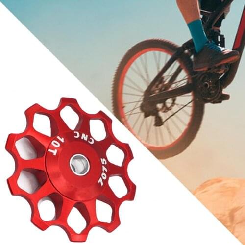 1 Set 10T Rear Derailleurs Metal Bearing Anti-deformation Ceramic MTB Bicycle Rear Derailleur Wheel 4/5/6mm Screw Aperture