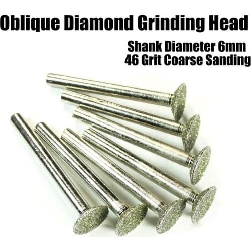 1Pcs 46 Grit Coarse Sanding Head Diamond Mounted Point Grinding Stone Jade Carving Polishing Engraving Points Grinding Tool