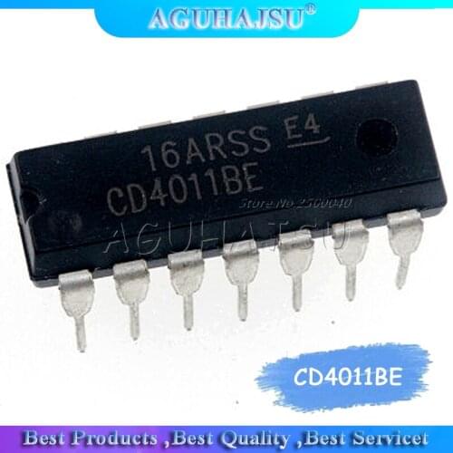 10PCS CD4011 CD4011BE HEF4011BP HEF4011 DIP-14 Quad 2-Input Buffered chip new original