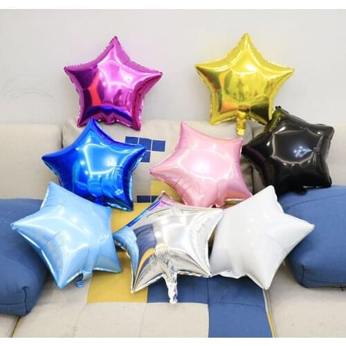 18 Inch Star Heart Shape Aluminum Foil Balloons Inflatable For Birthday Party Decorations Helium Balloon Globos Wedding