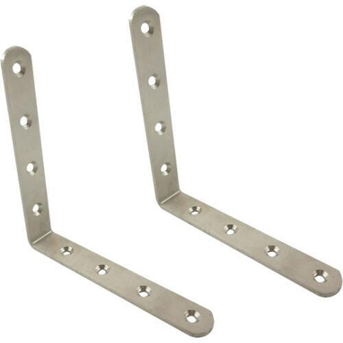2pcs 90 degree Corner Brackets 4mm Thickness 150x150mm Stainless Steel Angle Bracket for Bed Cabinet Table Furniture