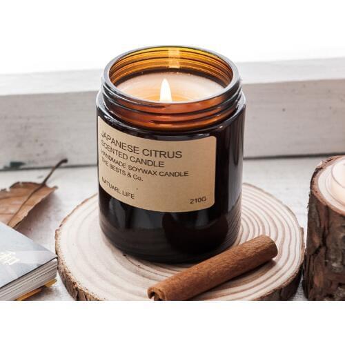 5PCS/lot 250ml Brown Aromatherapy Candle Making DIY Wax Candlestick Cup Empty Bottles Candle Jars