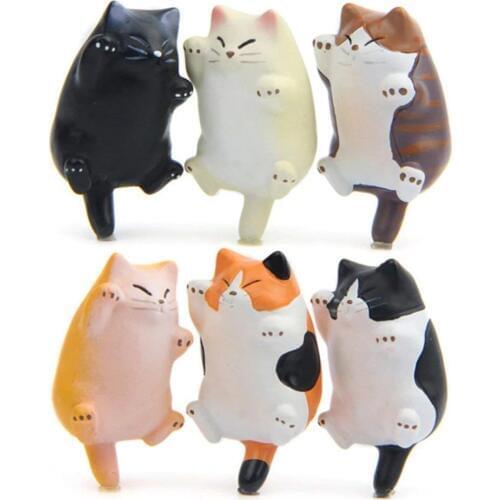 6 Pack Cat Refrigerator Magnets Office Magnet, Funny Kitten Kitchen Toy Decor Fridge Cat Ornament, Perfect for Whiteboard