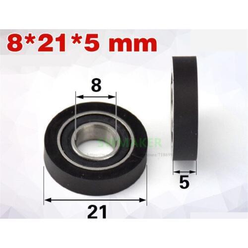 8*21*5mm super silent polyurethane 688 pack rubber bearing, forming bearing, rolling wheel, /PU pulley