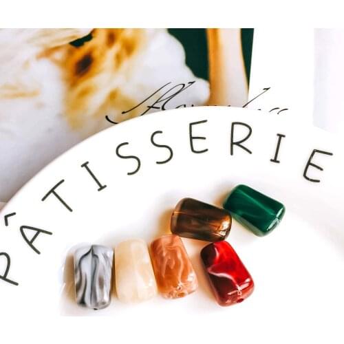 Acrylic Resin Plastic Irregular Beads Round Pendant Bracelet Earring Accessories Supplies for Jewelry Making Diy Handmade 10pcs