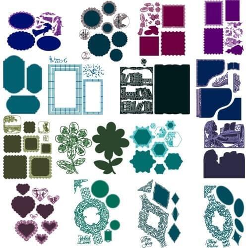 Flower Kids Flower Lace Frame Edge Metal Cutting Dies Stencil Scrapbook Album Embossing For Gift Card Making Handcrafts Decor