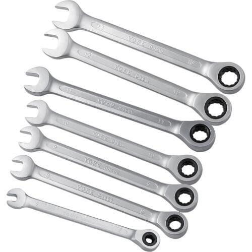 6-13mm Ratchet Spanner Combination Wrench Auto Repair Tools Gear Ring wrench ratchet handle Chrome Vanadium Matte plate D36