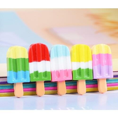 1/12 Miniature Dollhouse Re-ment food Rainbow Ice Cream Pretend Play Food for Doll House Kitchen Toys