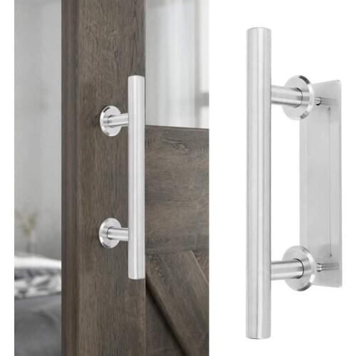 Stainless Steel Sliding Barn Door Handle Cabinet Wardrobe Storage Shelf Wine Stand Handle Home Decoration