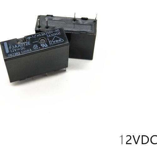 New 10Pcs/LOT F3AA005E F3AA005 F3AA012E F3AA012 F3AA024E F3AA024 5VDC 12VDC 24VDC 4Pin 5A 250VAC