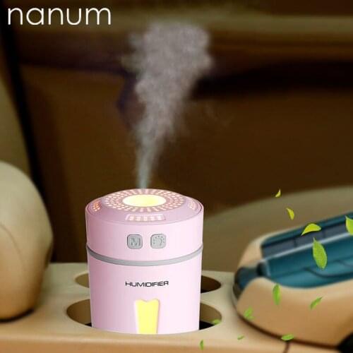 New Aroma Essential Oil Diffuser Happy Cup Humidifier 260ml Purifier LED Night Light USB Mini Fogger Car Air Freshener
