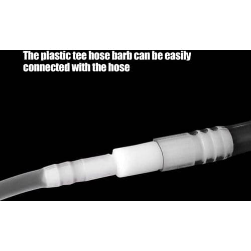 Aquarium Plastic Hose Barb Variable Diameter Transparent Barbed Splicer Joint for Water Extendable Brackets Fishbowl Lights