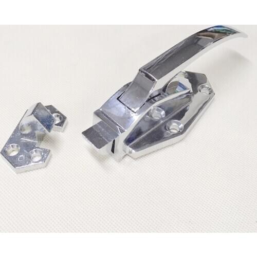 Zinc Alloy 6 Inch Flat Oven Door Lock Freezer Handle Adjustable Handle Buckle Hardware Cold Storage Door Lock Oven