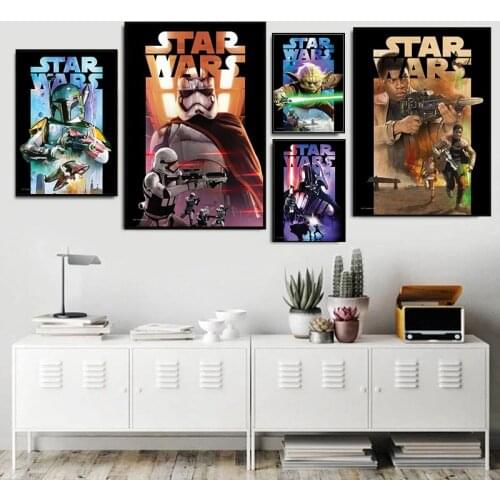 Star Wars Canvas Art Poster and Print Disney Movie Canvas Paintings on The Wall for Living Room Home Decoration Picture
