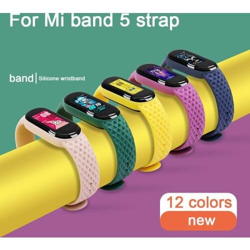 For Mi Band 5 Strap Bracelet straps xiaomi my band 5 Smart Wristband for xiaomi my band belt 5 Silicone Watchband Replacement