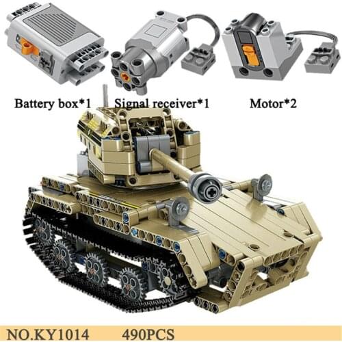 490pcs Kaizhi KY1014 Self-propelled Artillery Boy Assembled Science and Technology Military Tank Building Block Toy Gifts